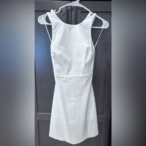Zara White Strapless Sheath Dress